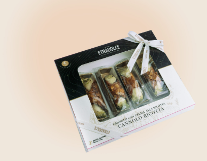 Coffret cannolis aux amandes et crème ricotta